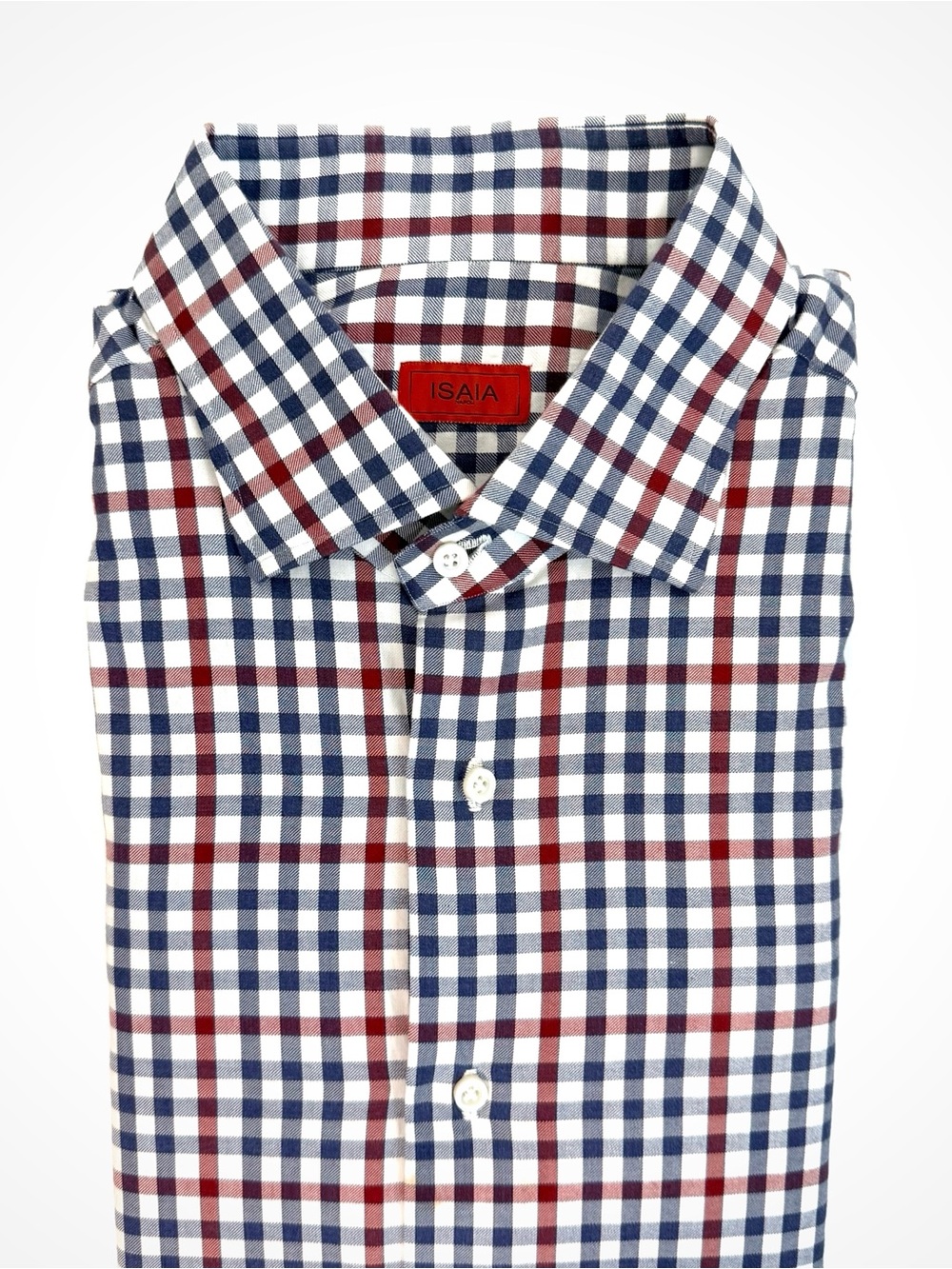 Isaia Gingham Plaid Button Down | XL